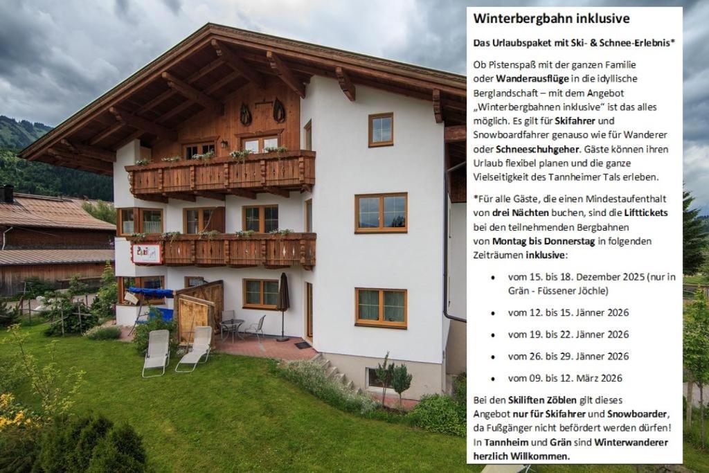 Ferienwohnungen Bauernhof Andreas Kleiner Tannheim Exterior foto